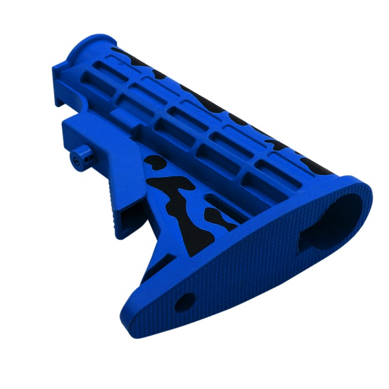 CERAKOTE CAMO BLU | AR-15 Collapsible Standard Version Stock Body-Mil Spec - Base BLU - Pattern - BLK CERAKOTE CAMO BLU | AR-15 Collapsible Standard Version Stock Body-Mil Spec - Base BLU - Pattern - BLK