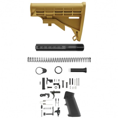 AR-15 .223/5.56 Standard Lower Build Kit - Cerakote Gold| Mil-Spec