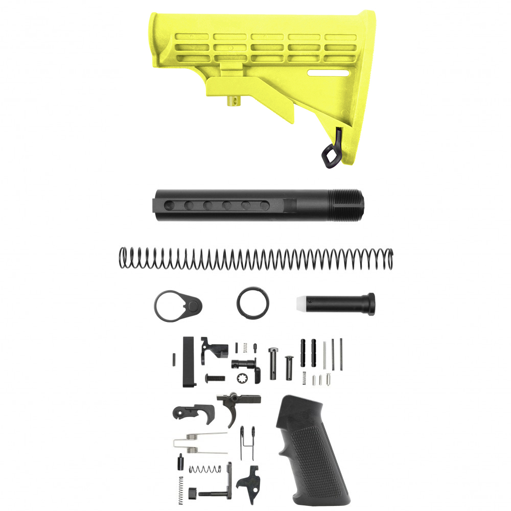 AR-15 .223/5.56 Standard Lower Build Kit - Cerakote Lemon Zest| Mil-Spec