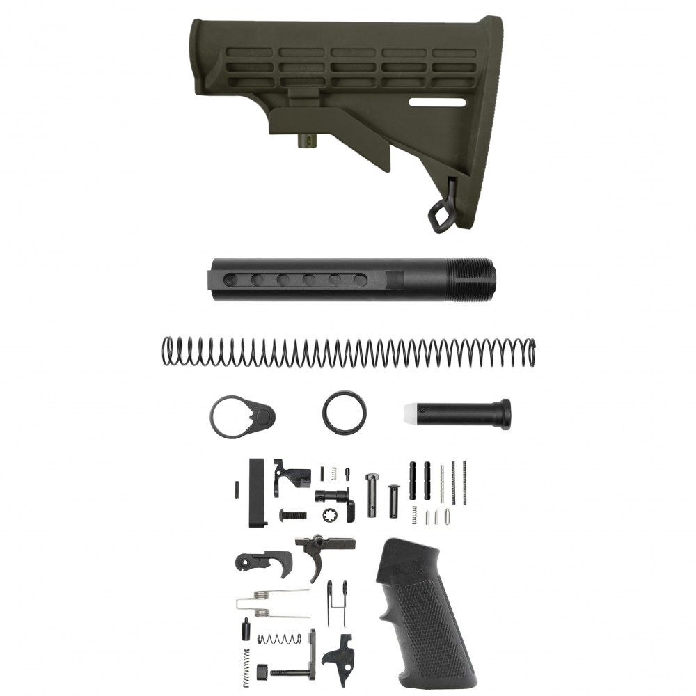 AR-15 .223/5.56 Standard Lower Build Kit - Cerakote OD Green| Mil-Spec