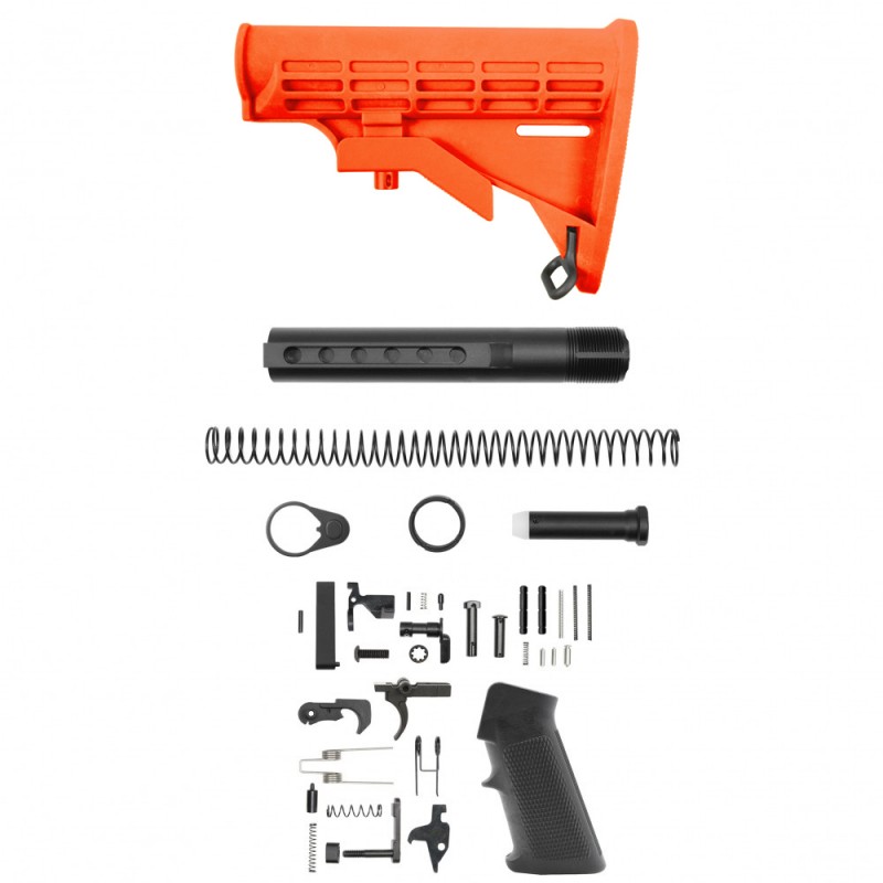 AR-15 .223/5.56 Standard Lower Build Kit - Cerakote Hunter Orange| Mil-Spec