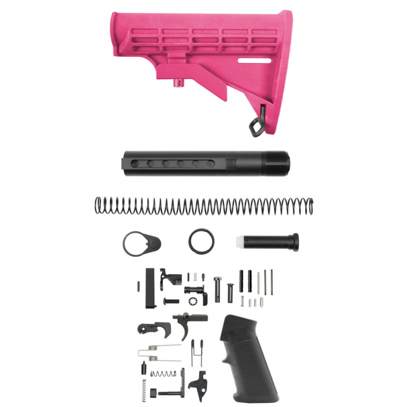 AR-15 .223/5.56 Standard Lower Build Kit - Cerakote Pink| Mil-Spec