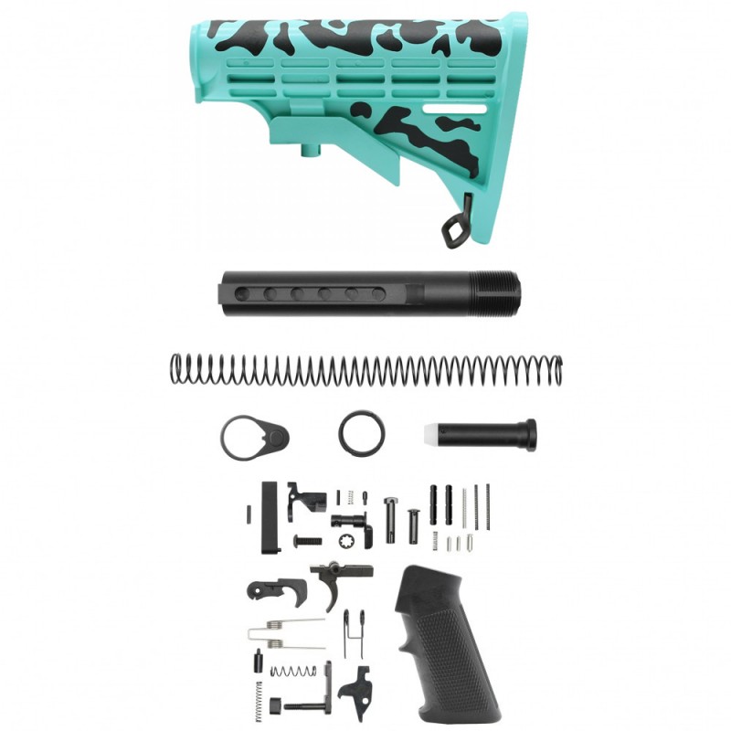 CERAKOTE CAMO | AR-15 .223/5.56 Standard Lower Build Kit - Black And Robins Egg| Mil-Spec