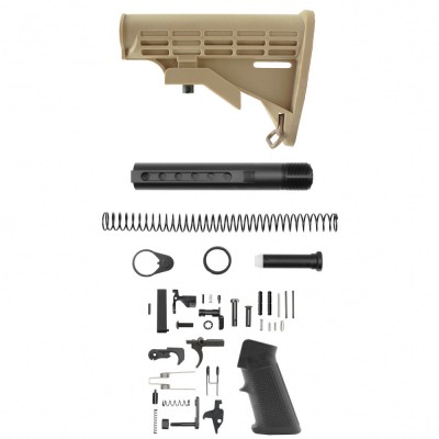 AR-15 .223/5.56 Standard Lower Build Kit - Tan| Mil-Spec