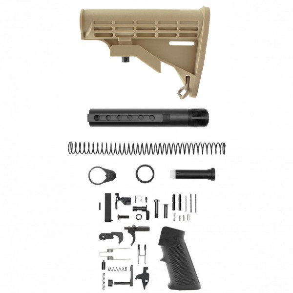 AR-15 .223/5.56 Standard Lower Build Kit - Tan| Mil-Spec AR-15 .223/5.56 Standard Lower Build Kit - Tan| Mil-Spec
