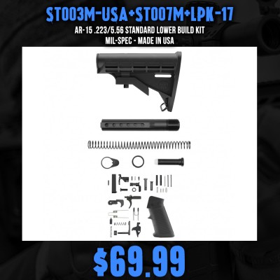 AR-15 .223/5.56 Standard Lower Build Kit | Mil-Spec - Made In USA