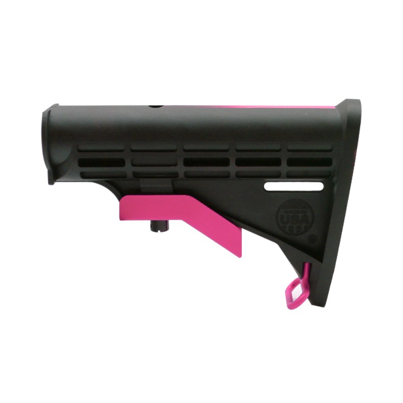 CERAKOTE GRADIENT| AR-15 STANDARD LOWER BUILD KIT W / COLLAPSIBLE STANDARD VERSION STOCK BODY-MIL SPEC - PINK - MADE IN USA