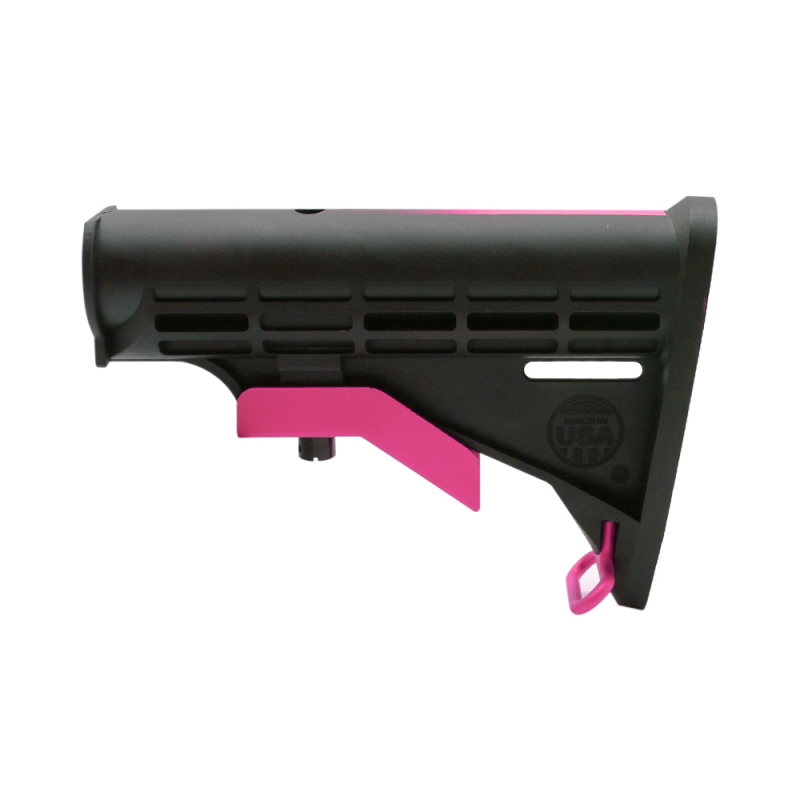 CERAKOTE GRADIENT| AR-15 COLLAPSIBLE STANDARD VERSION STOCK BODY-MIL SPEC- PINK | W/ 6-Position Buffer Tube Kit - MADE IN USA