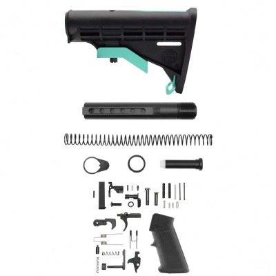 CERAKOTE GRADIENT RGB | AR-15 STANDARD LOWER BUILD KIT W / COLLAPSIBLE STANDARD VERSION STOCK BODY-MIL SPEC - MADE IN USA