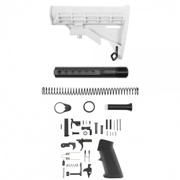 AR-15 .223/5.56 Standard Lower Build Kit - Cerakote Bright White| Mil-Spec AR-15 .223/5.56 Standard Lower Build Kit - Cerakote Bright White| Mil-Spec