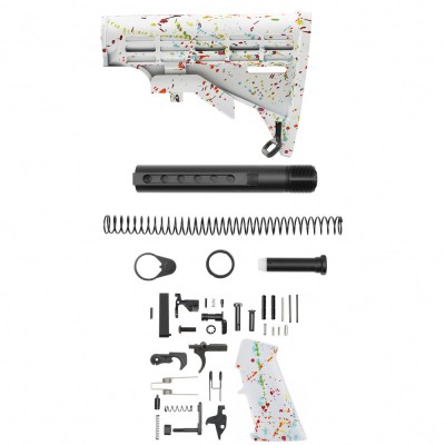 CERAKOTE SPLATTER WHI | AR-15 .223/5.56 Standard Lower Build Kit | Mil-Spec