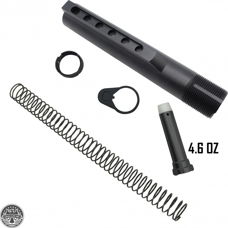 AR-15 Mil-Spec Buffer Tube Kit Heavy Duty 4.6 oz Buffer