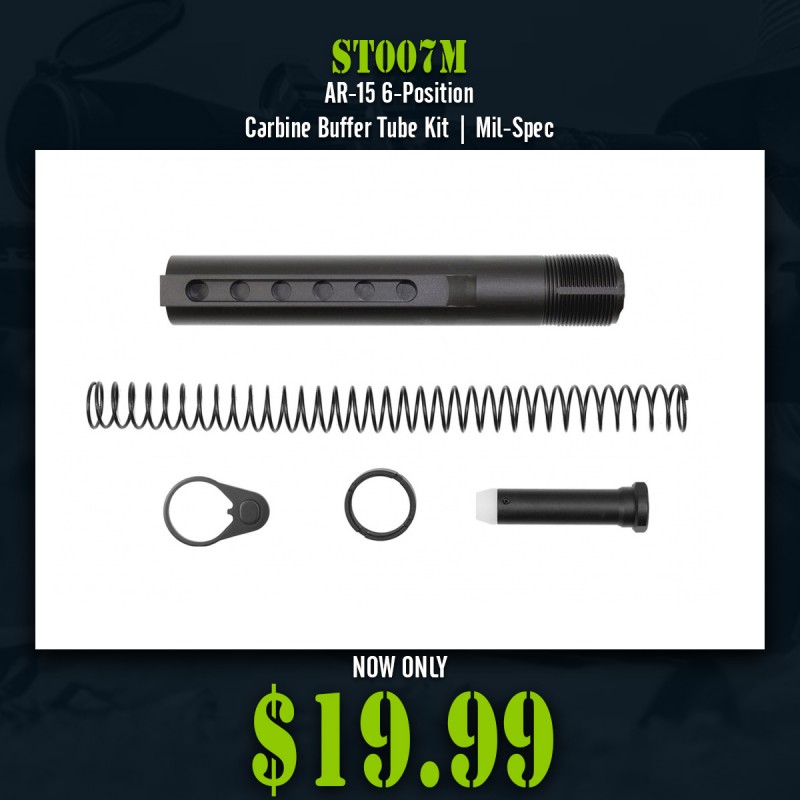 AR-15 6-Position Carbine Buffer Tube Kit | Mil-Spec