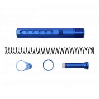 AR-15 M4 Six Position Buffer Tube Kit -Mil-Spec | Blue Anodized
