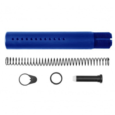 AR-15 .223/5.56 Complete Dimpled Pistol Buffer Tube Kit- NO FOAM- Cerakote Blue Flame