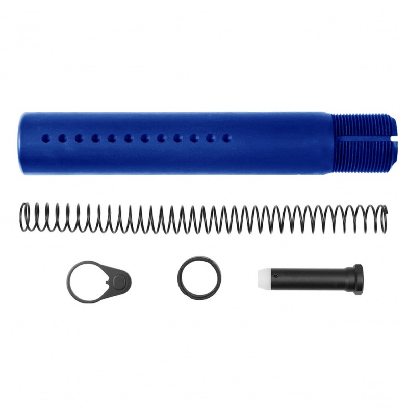 AR-15 .223/5.56 Complete Dimpled Pistol Buffer Tube Kit- NO FOAM- Cerakote Blue Flame