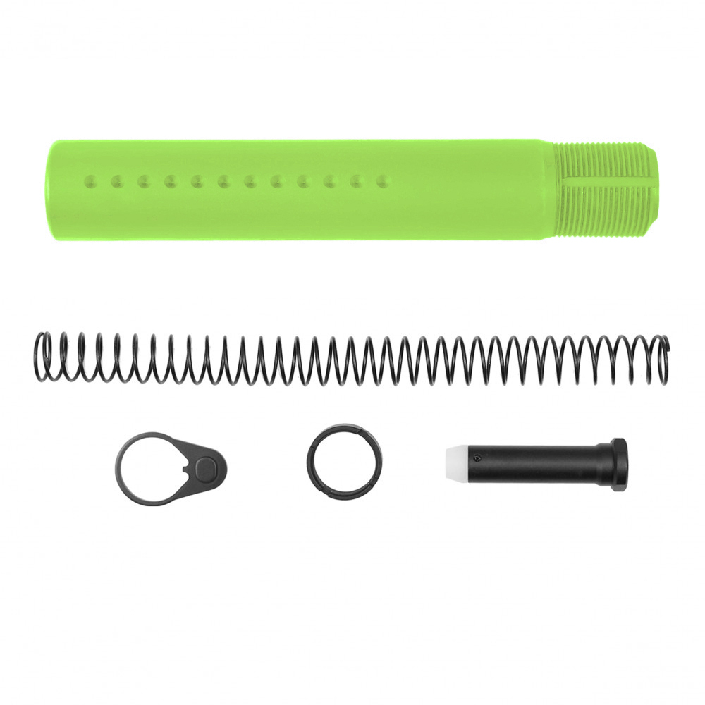 AR-15 .223/5.56 Complete Dimpled Pistol Buffer Tube Kit- NO FOAM- Cerakote Zombie Green