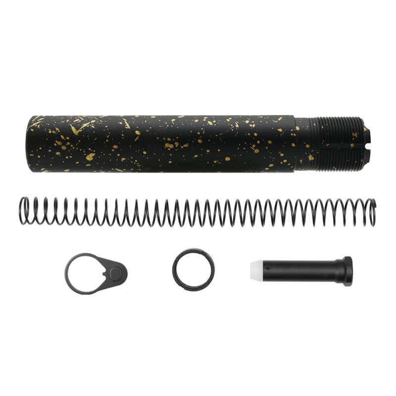 CERAKOTE GLD SPLATTER | AR-15 .223/5.56 Complete Pistol Buffer Tube Kit - No Foam CERAKOTE GLD SPLATTER | AR-15 .223/5.56 Complete Pistol Buffer Tube Kit - No Foam