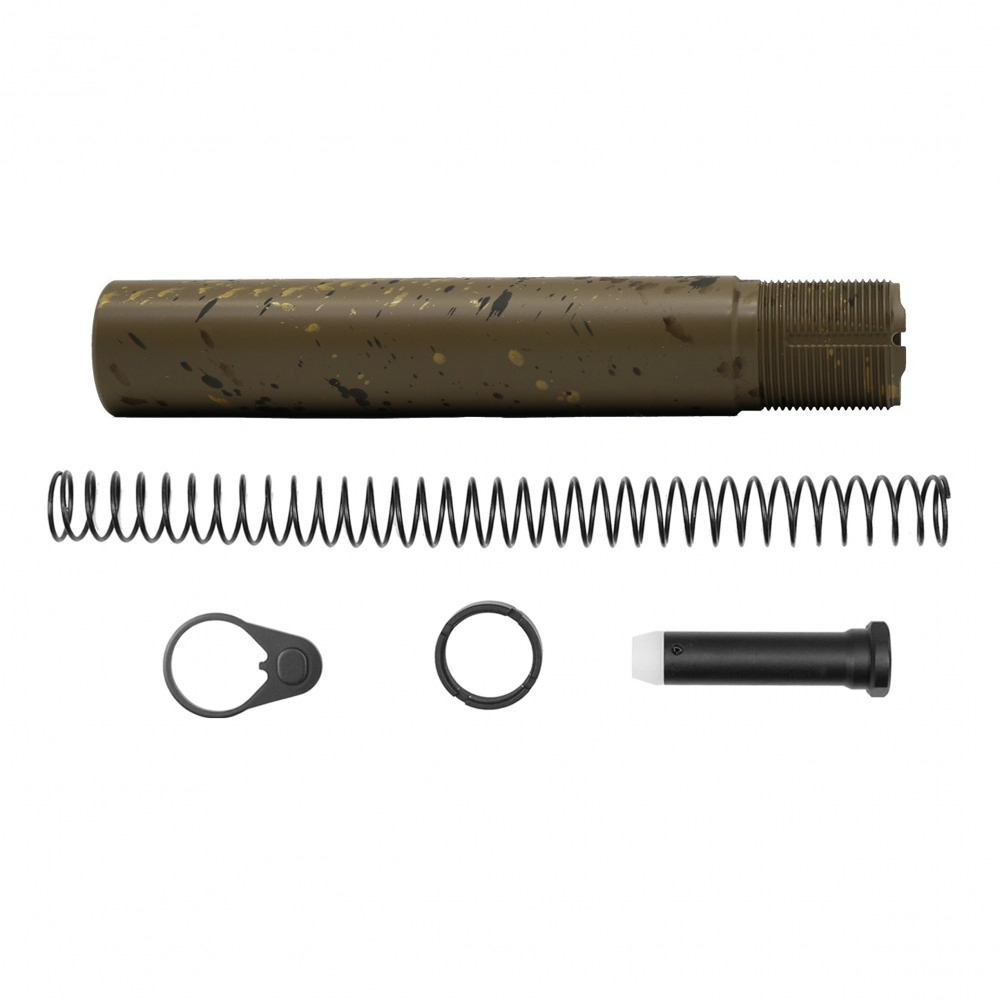 CERAKOTE FDE SPLATTER | AR-15 .223/5.56 Complete Pistol Buffer Tube Kit - No Foam