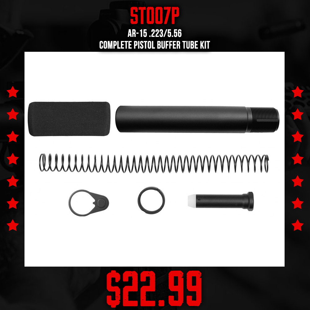 AR-15 .223/5.56 Complete Pistol Buffer Tube Kit AR-15 .223/5.56 Complete Pistol Buffer Tube Kit
