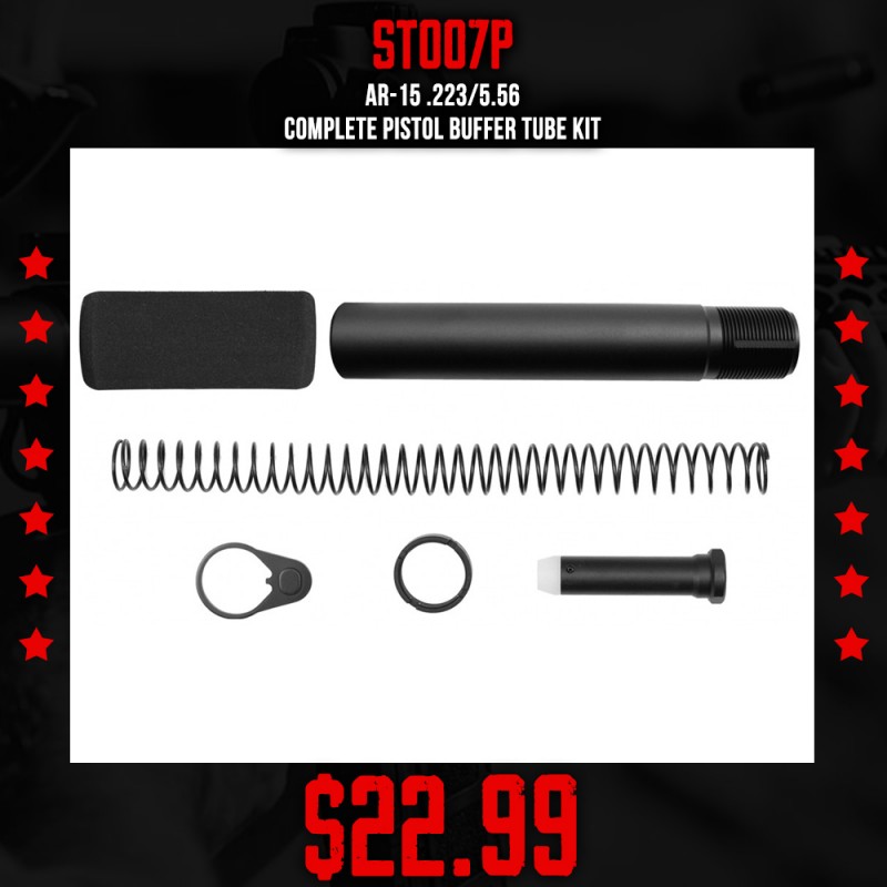 AR-15 .223/5.56 Complete Pistol Buffer Tube Kit AR-15 .223/5.56 Complete Pistol Buffer Tube Kit