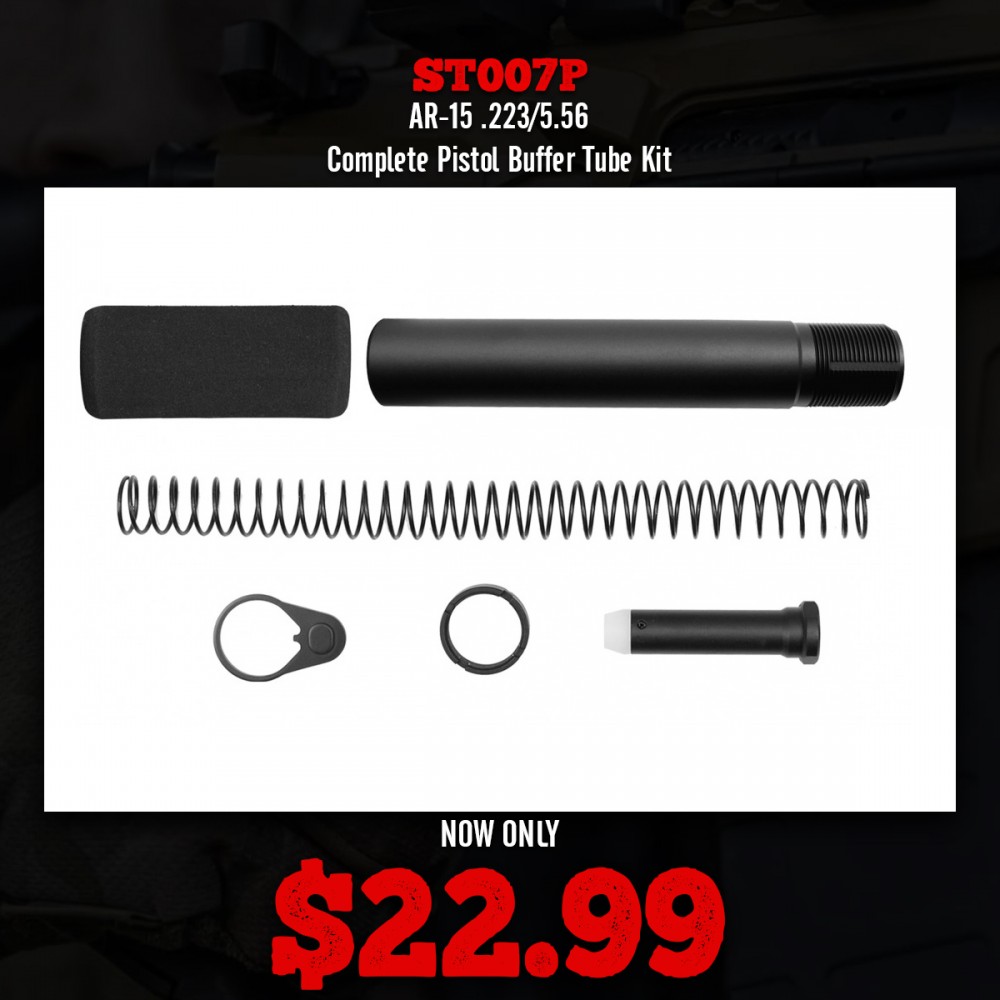 AR-15 .223/5.56 Complete Pistol Buffer Tube Kit