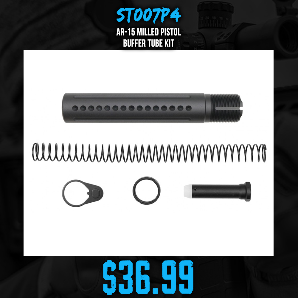 AR-15 Milled Pistol Buffer Tube Kit