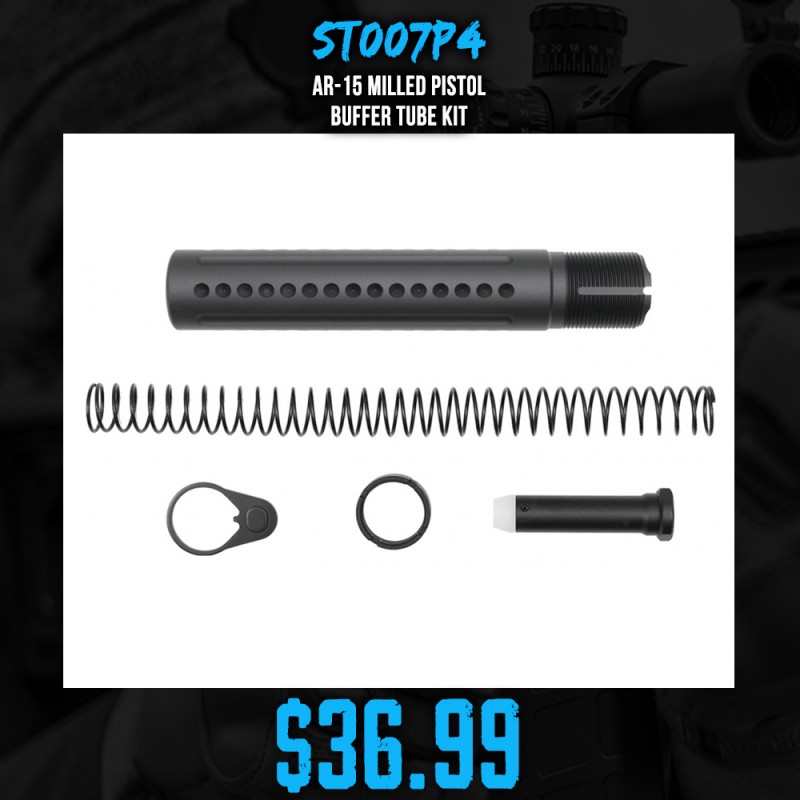 AR-15 Milled Pistol Buffer Tube Kit