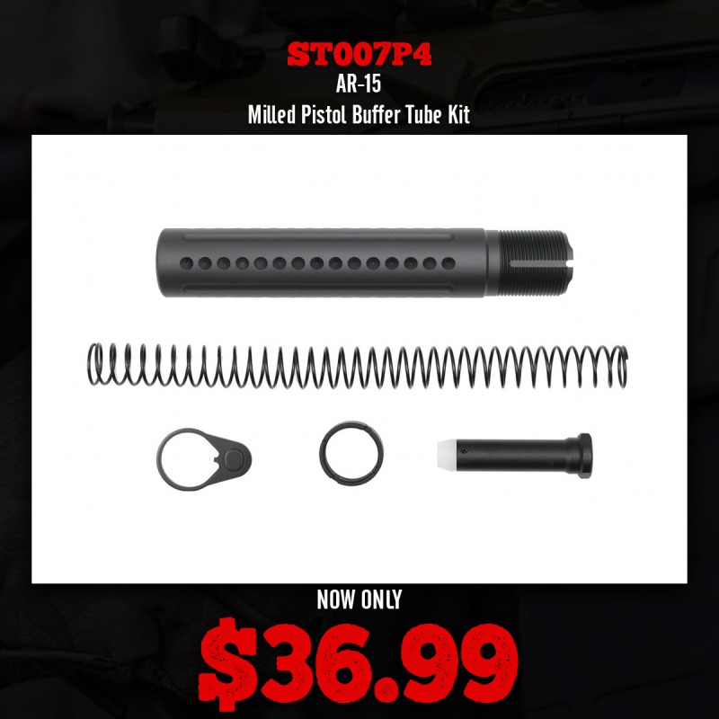 AR-15 Milled Pistol Buffer Tube Kit