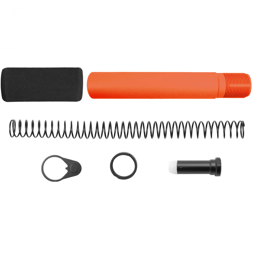 CERAKOTE HUNTER ORANGE| AR-10 / LR-308 Complete Pistol Buffer Tube Kit W/ 3.5 oz Buffer