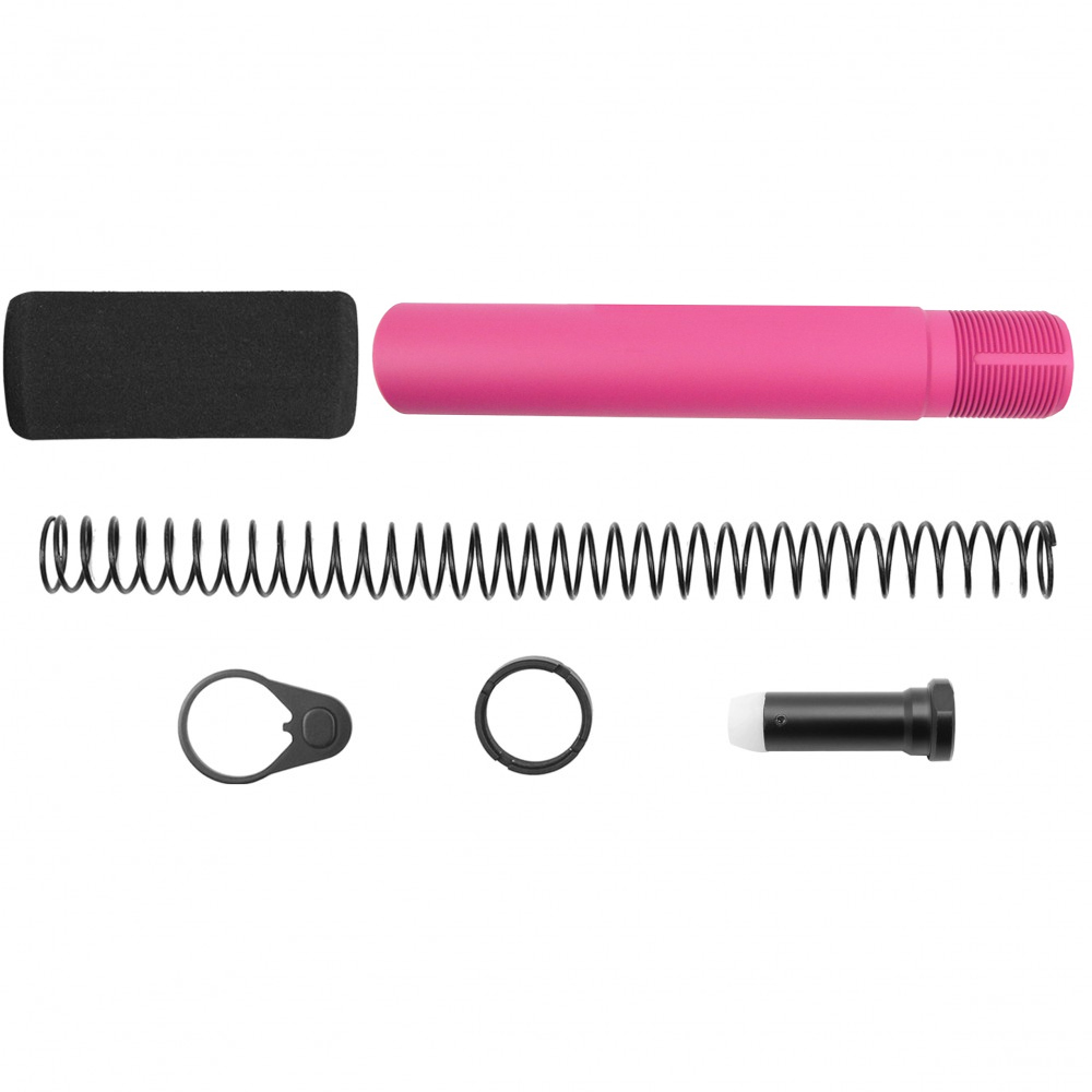 CERAKOTE PINK | AR-10 / LR-308 Complete Pistol Buffer Tube Kit W/ 3.5 oz Buffer