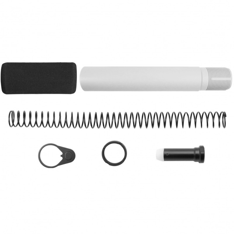 CERAKOTE BRIGHT WHITE| AR-10 / LR-308 Complete Pistol Buffer Tube Kit W/ 3.5 oz Buffer