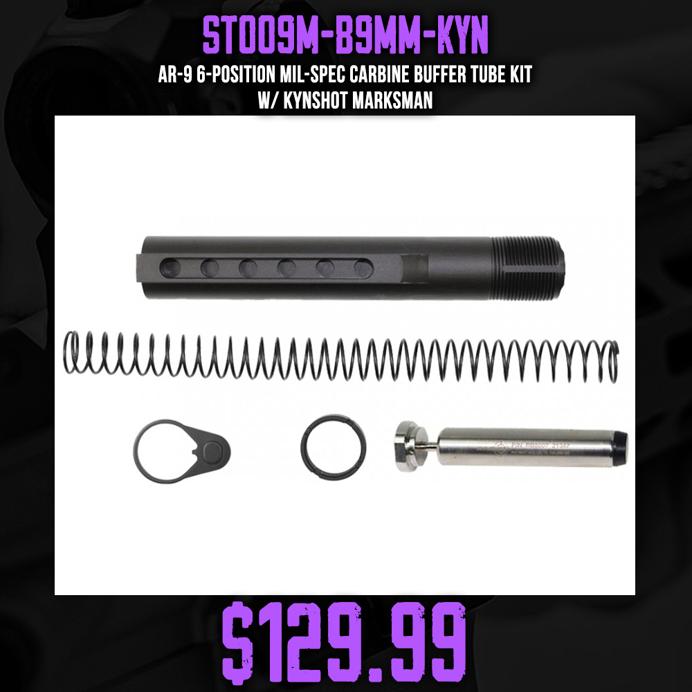 AR-9 6-Position Mil-Spec Carbine Buffer Tube Kit w/ KYNSHOT MARKSMAN