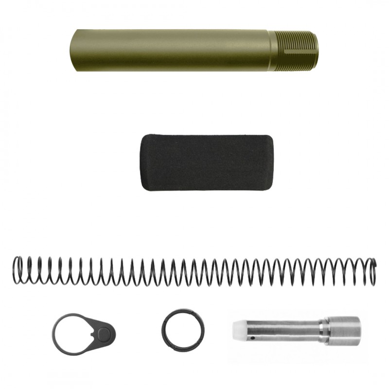CERAKOTE EL GREEN | AR-9mm Pistol Buffer Tube Kit W/ Foam Pad