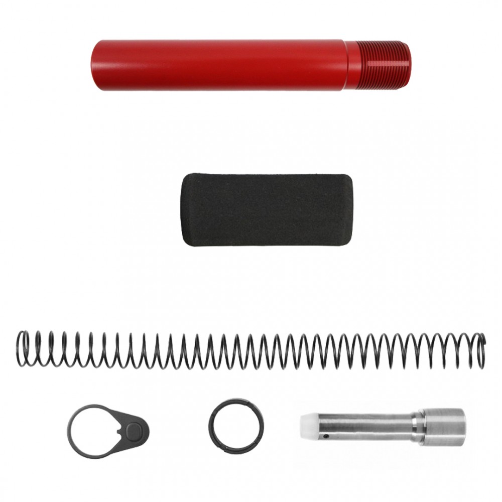 CERAKOTE RED | AR-9mm Pistol Buffer Tube Kit W/ Foam Pad