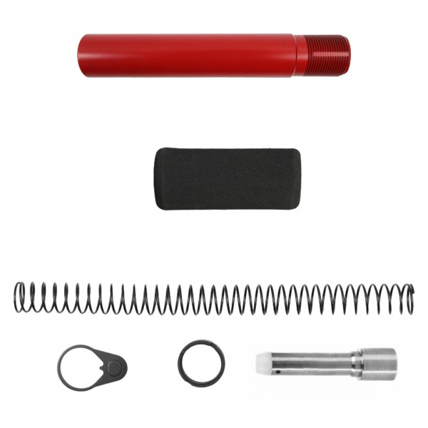 CERAKOTE RUBY RED | AR-9mm Pistol Buffer Tube Kit W/ Foam Pad CERAKOTE RUBY RED | AR-9mm Pistol Buffer Tube Kit W/ Foam Pad