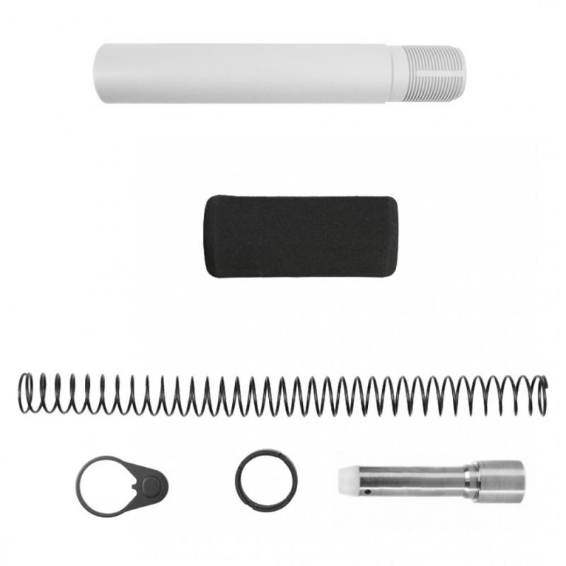 CERAKOTE BRIGHT WHITE| AR-9mm Pistol Buffer Tube Kit W/ Foam Pad