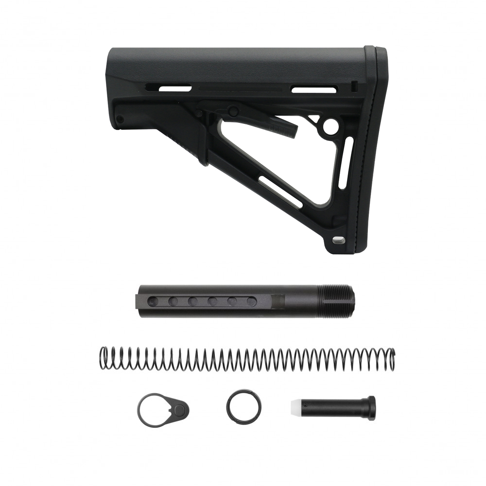 AR-15/.223/ 5.56 CARBINE COLLAPSIBLE STOCK W/FRICTION LOCK and 6-POSITION BUFFER TUBE KIT| MIL-SPEC