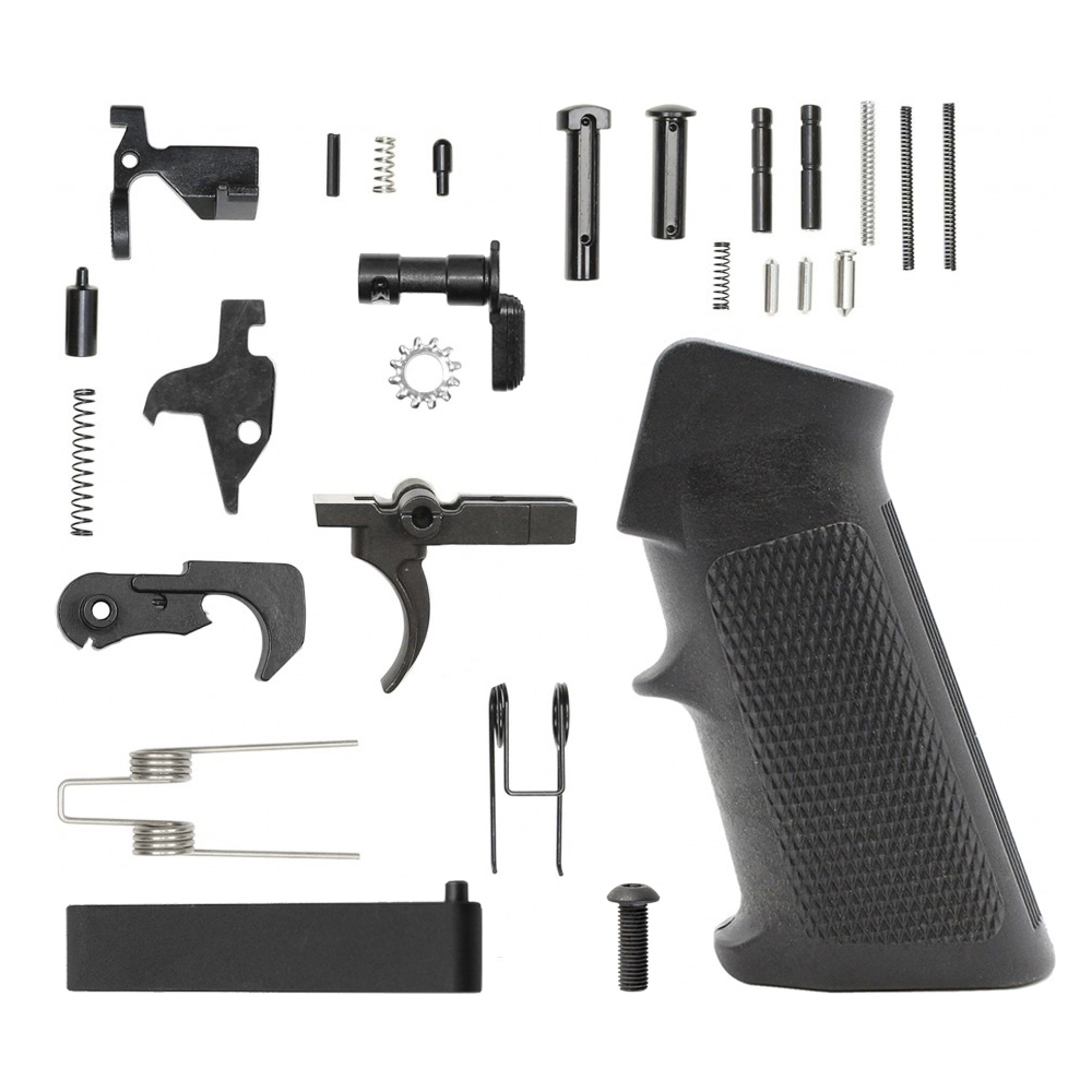 AR-9 Standard Lower Built Kit W/ Carbine Collapsible Stock, and, Storage Compartment | 7 oz| MIL-SPEC- BLACK AR-9 Standard Lower Built Kit W/ Carbine Collapsible Stock, and, Storage Compartment | 7 oz| MIL-SPEC- BLACK