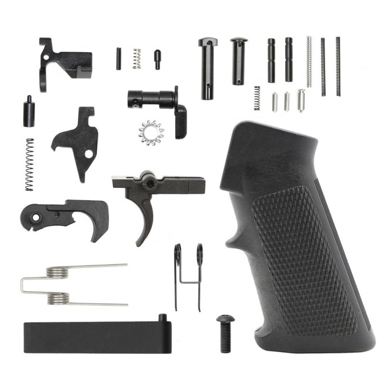 AR-9 Standard Lower Built Kit W/ Carbine Collapsible Stock, and, Storage Compartment | 7 oz| MIL-SPEC- BLACK AR-9 Standard Lower Built Kit W/ Carbine Collapsible Stock, and, Storage Compartment | 7 oz| MIL-SPEC- BLACK