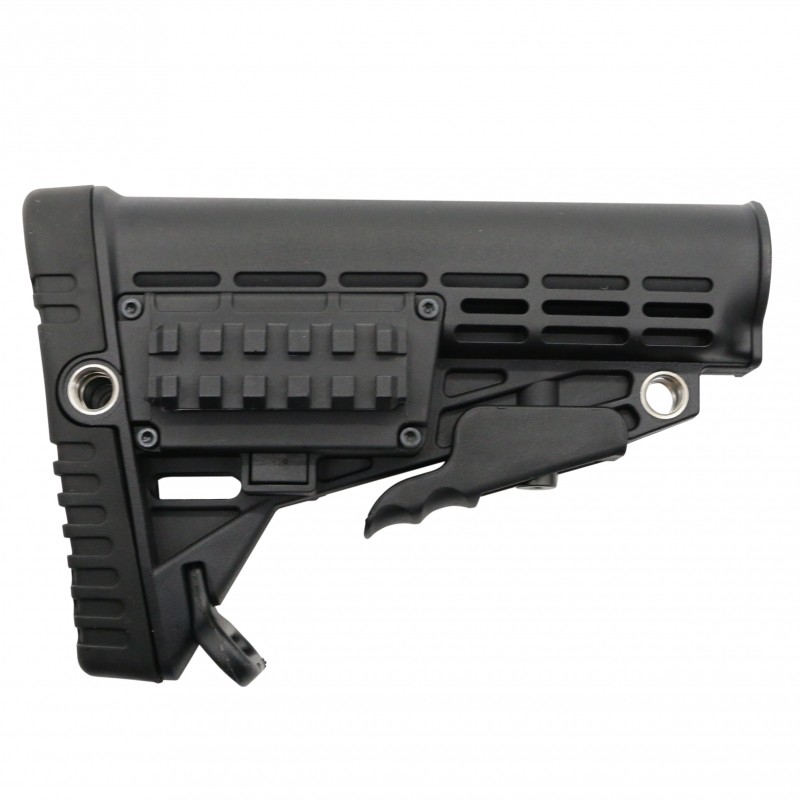 AR-9 Standard Lower Built Kit W/ Carbine Collapsible Stock, and, Storage Compartment | 7 oz| MIL-SPEC- BLACK