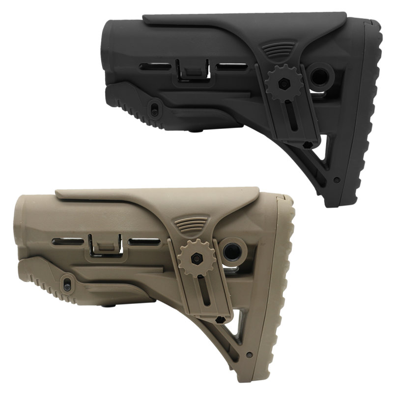 POLYMER COLOR OPTION| AR-15/ AR-10 Adjustable Cheek Riser Carbine Collapsible Stock| Mil-Spec