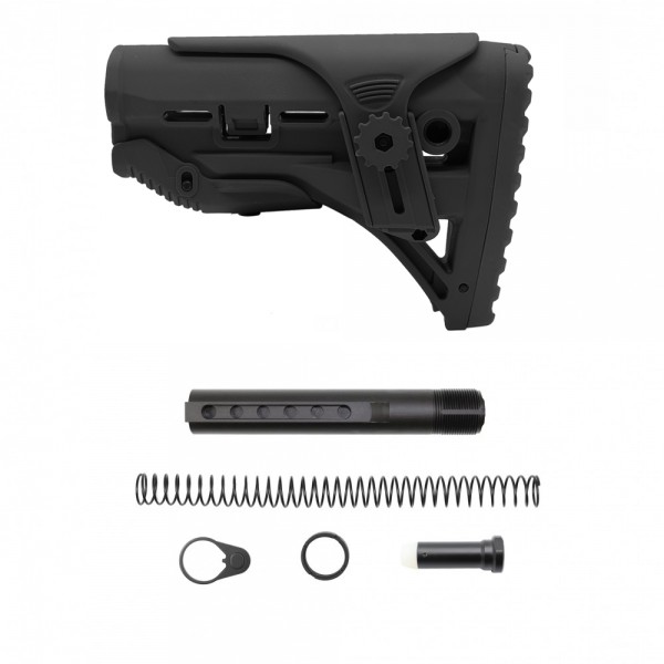 AR-10 / LR-308 Adjustable Cheek Riser Carbine Stock W/ 6-position Buffer Tube Kit| Mil-Spec AR-10 / LR-308 Adjustable Cheek Riser Carbine Stock W/ 6-position Buffer Tube Kit| Mil-Spec