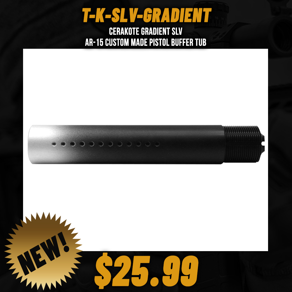 CERAKOTE GRADIENT SLV | AR-15 Custom Made Pistol Buffer Tube