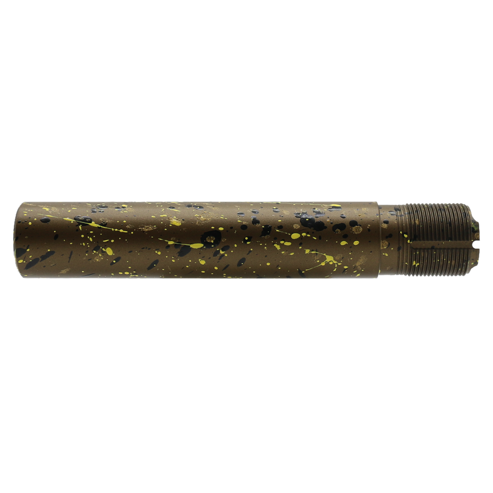 Cerakote Splatter | AR - Pistol Buffer Tube - Base BURNT BRONZE - Pattern - GOLD - BLACK - LEMON ZEST