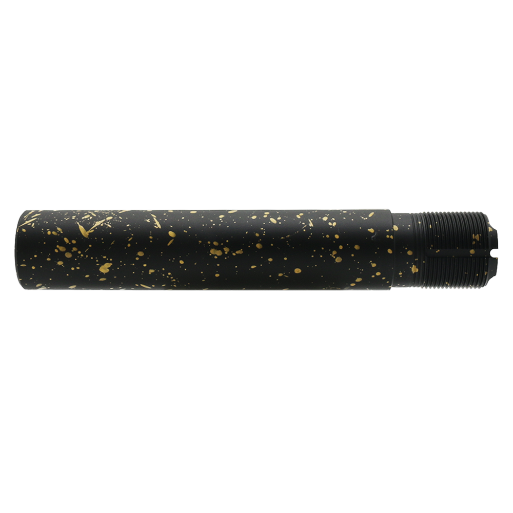 Cerakote Splatter | AR - Pistol Buffer Tube - Base BLACK - Pattern - GOLD Cerakote Splatter | AR - Pistol Buffer Tube - Base BLACK - Pattern - GOLD