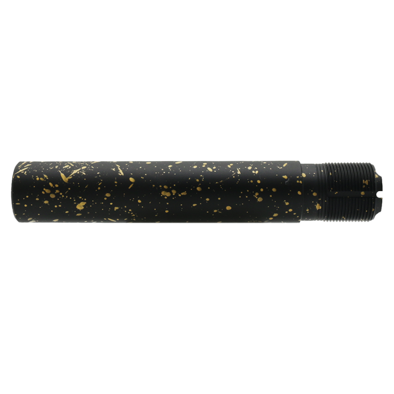 Cerakote Splatter | AR - Pistol Buffer Tube - Base BLACK - Pattern - GOLD Cerakote Splatter | AR - Pistol Buffer Tube - Base BLACK - Pattern - GOLD