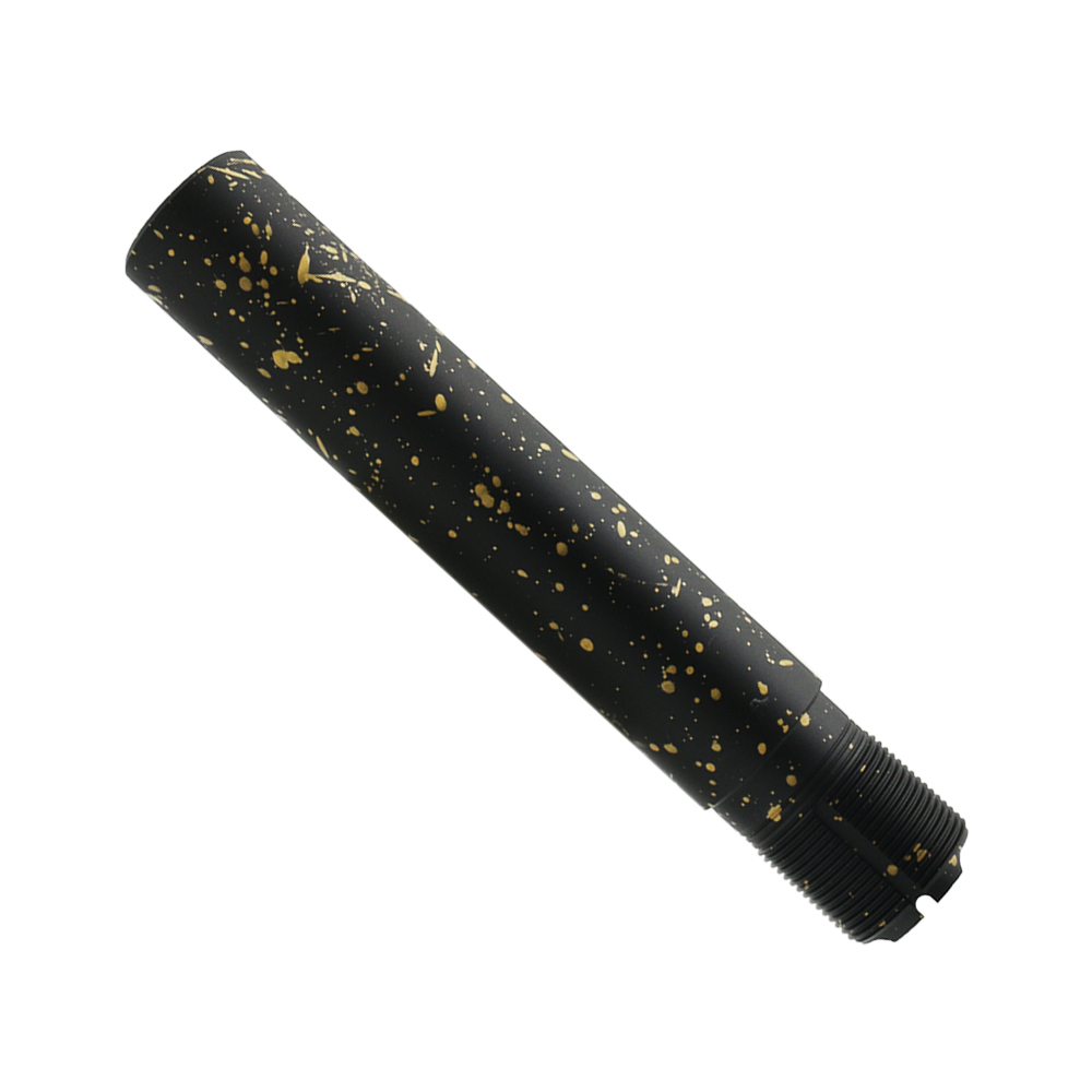 Cerakote Splatter | AR - Pistol Buffer Tube - Base BLACK - Pattern - GOLD Cerakote Splatter | AR - Pistol Buffer Tube - Base BLACK - Pattern - GOLD