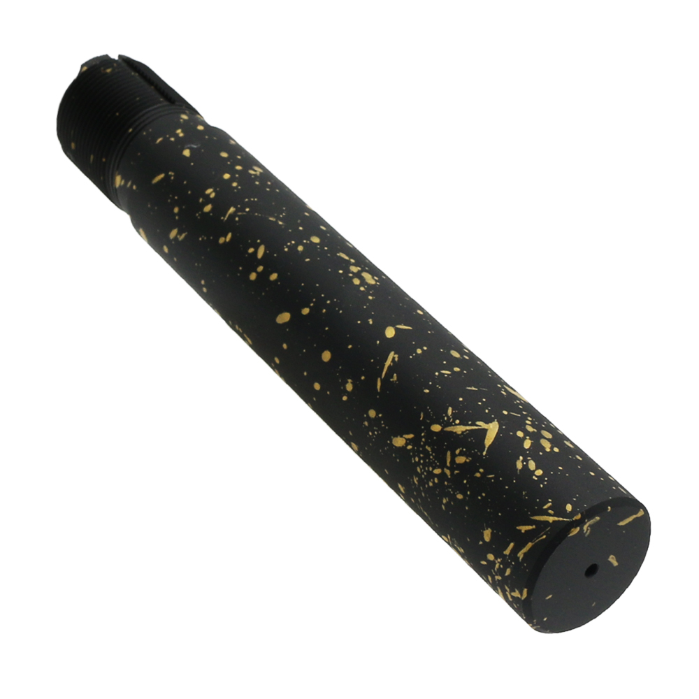 Cerakote Splatter | AR - Pistol Buffer Tube - Base BLACK - Pattern - GOLD Cerakote Splatter | AR - Pistol Buffer Tube - Base BLACK - Pattern - GOLD