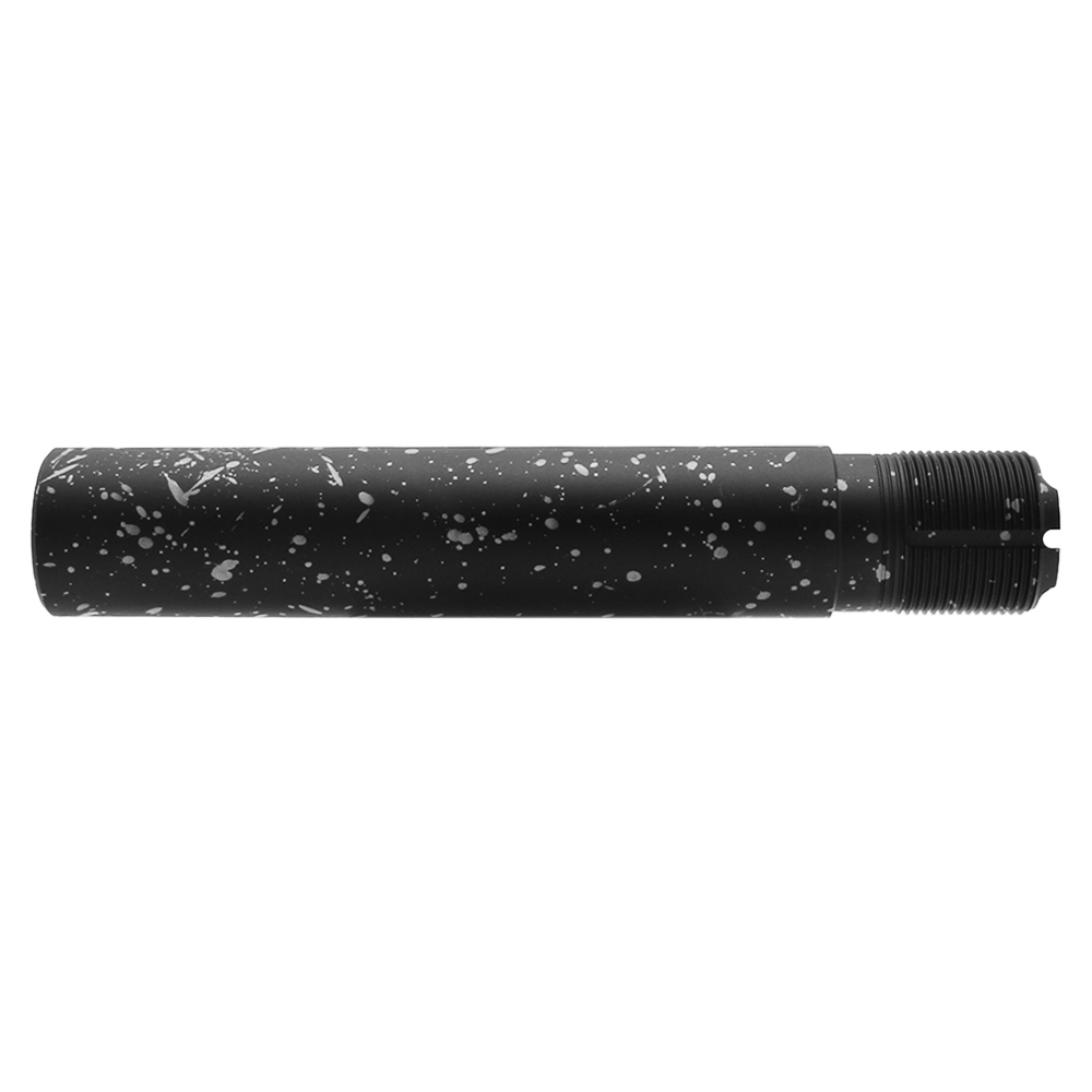 Cerakote Splatter | AR - Pistol Buffer Tube - Base BLACK - Pattern - GLACIER SILVER Cerakote Splatter | AR - Pistol Buffer Tube - Base BLACK - Pattern - GLACIER SILVER